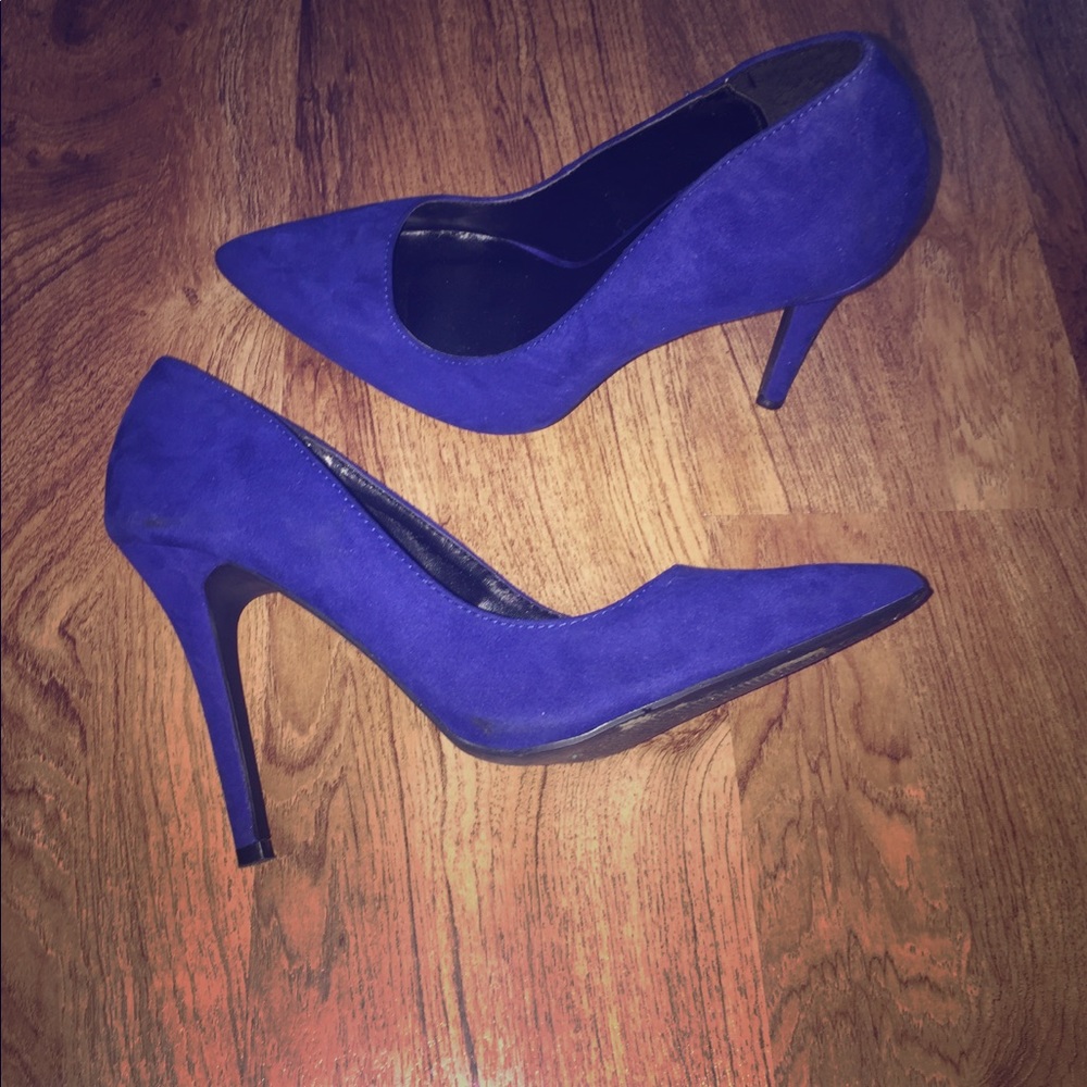 Blue high heels